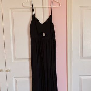 aerie | cutout maxi dress - black ♡